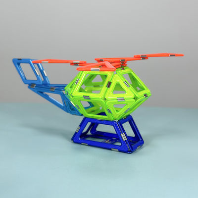 comprar Veículo de Engenharia Helicóptero Cabeça de azulejos magnéticos Construtora de conjuntos Crianças DIY online manufacture