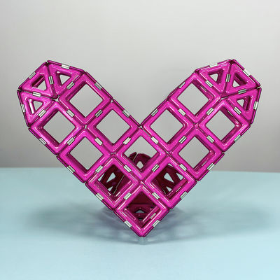 comprar Formas de coração de pêssego tijolos de construção magnéticos brinquedos presentes para meninos e meninas online manufacture