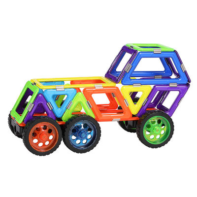 Actividades para crianças pequenas Veículos de brinquedos magnéticos Jeep Magnéticos de blocos extensos Carro