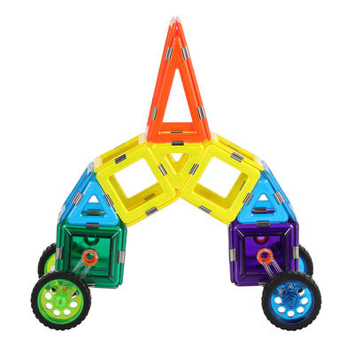 Construção 3D Cor-de-Rosa Chapas Magnéticas Carro Blocos de Construção STEM Brinquedos OEM ODM