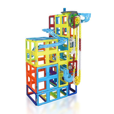 Puzzle Blocos de construção azulejos magnéticos pista de corrida de carros DIY montar colorido